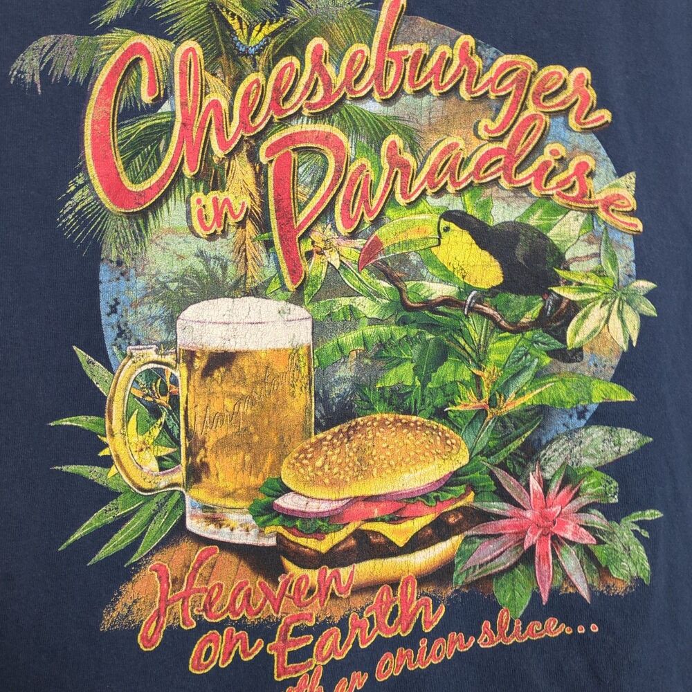 Margaritaville Cheeseburger in Paradise Graphic T-Shirt Mens XL Jimmy Buffett